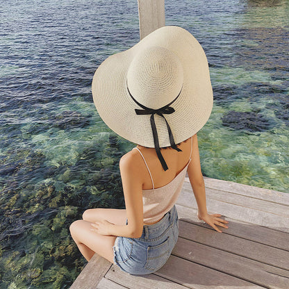 Straw Wide Brim Sun Beach Hat