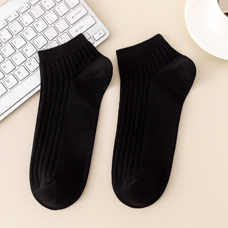 Autumn Cotton Anti-Odor Double-Stitch Men's Mid-Calf Socks