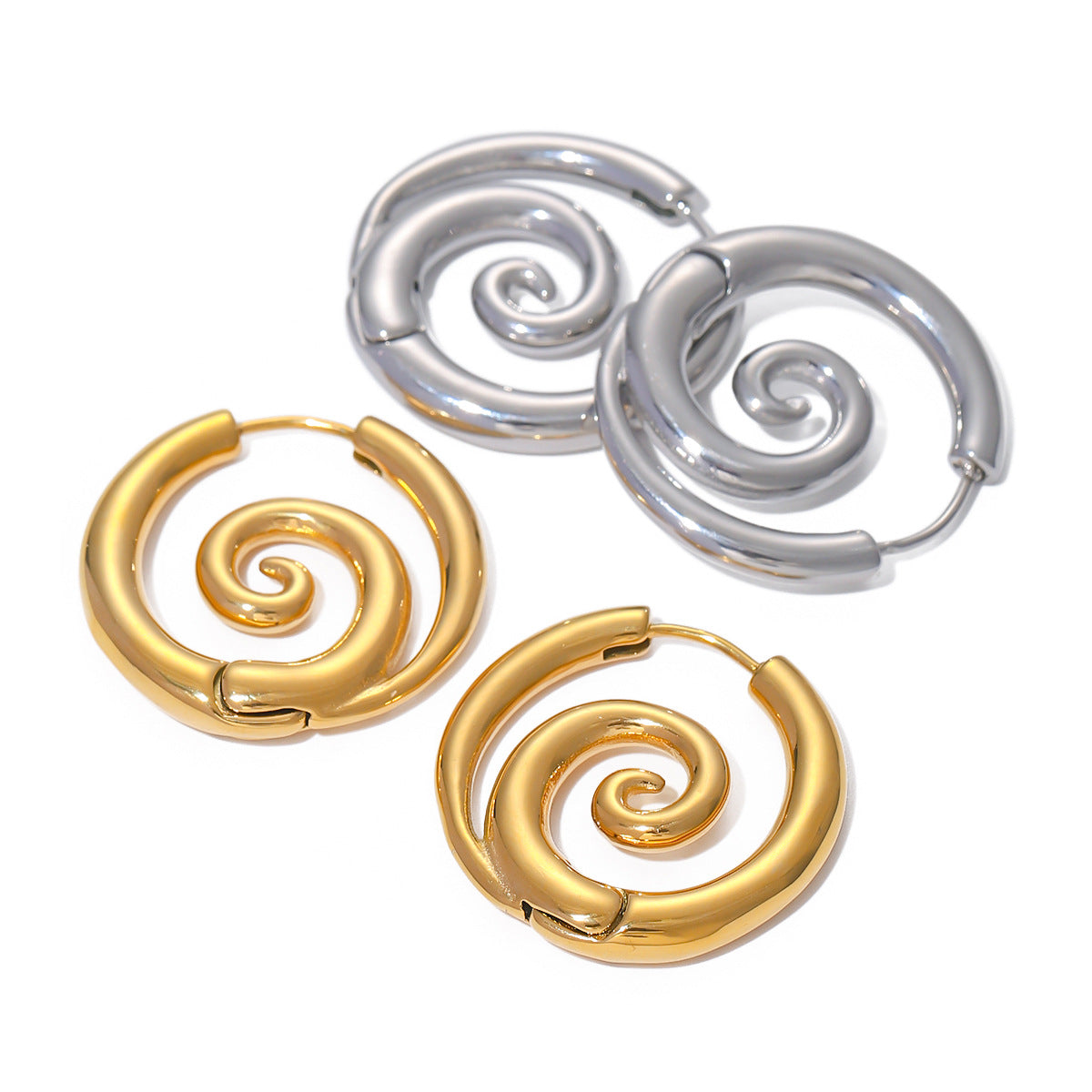 Spiral Hoop Earrings