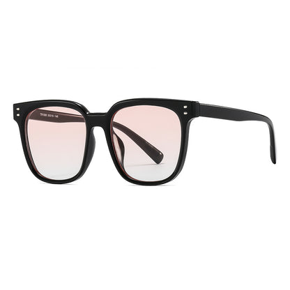 Retro Large Frame Sunglasses for Round Faces