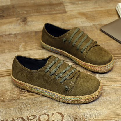 Spring and summer suede beef tendon soles