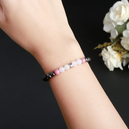 5A Natural Horse Powder Crystal Bead Bracelet