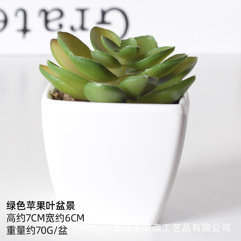 Simulation of succulent plastic bonsai artificial flowers combination