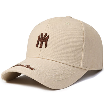 MY Letter Embroidered Simple Duckbill Cap