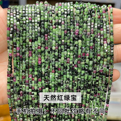 2Mm natural crystal cut sugar cube loose beads