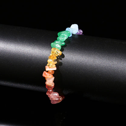 Natural colorful gravel crystal bracelet