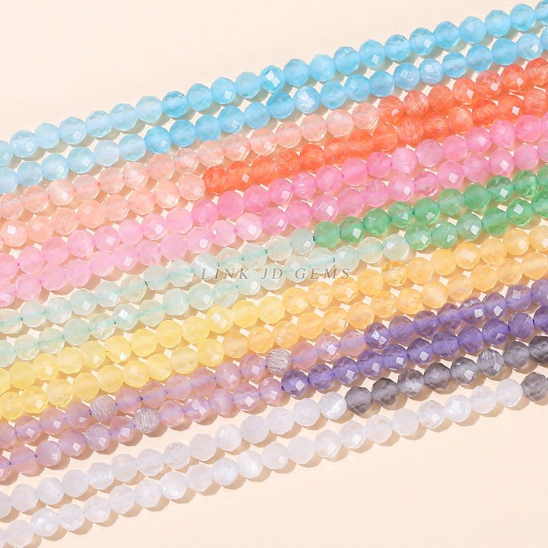 3Mm section gradual change color opal loose beads