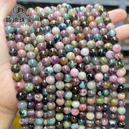 Colorful tourmaline round beads loose beads