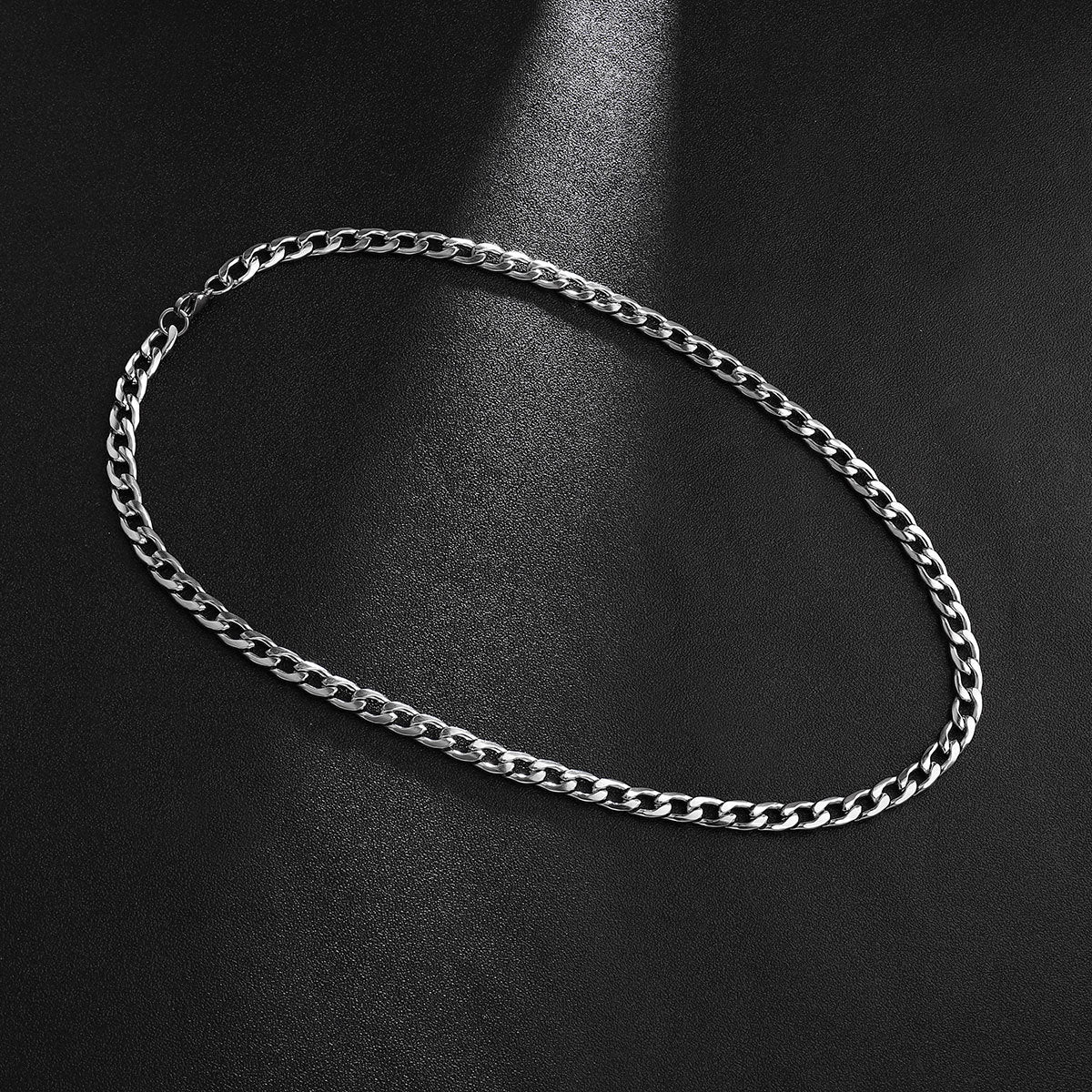 Titanium steel 7mmNK Cuban chain necklace