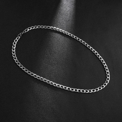 Titanium steel 7mmNK Cuban chain necklace