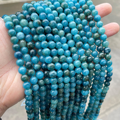 Chalcedony loose beads light blue jade round beads wholesale