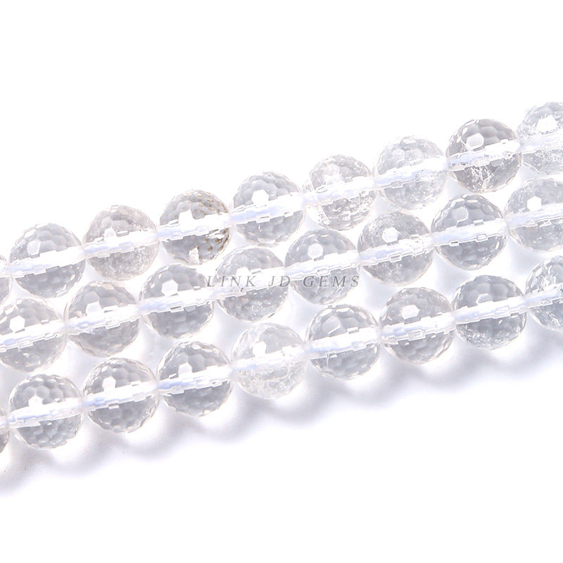 Natural Cut White Crystal Loose Bead Bracelet