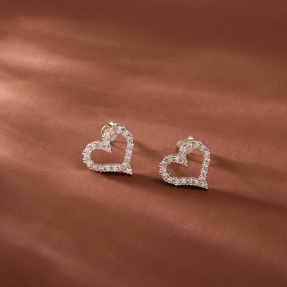 Love copper stud earrings