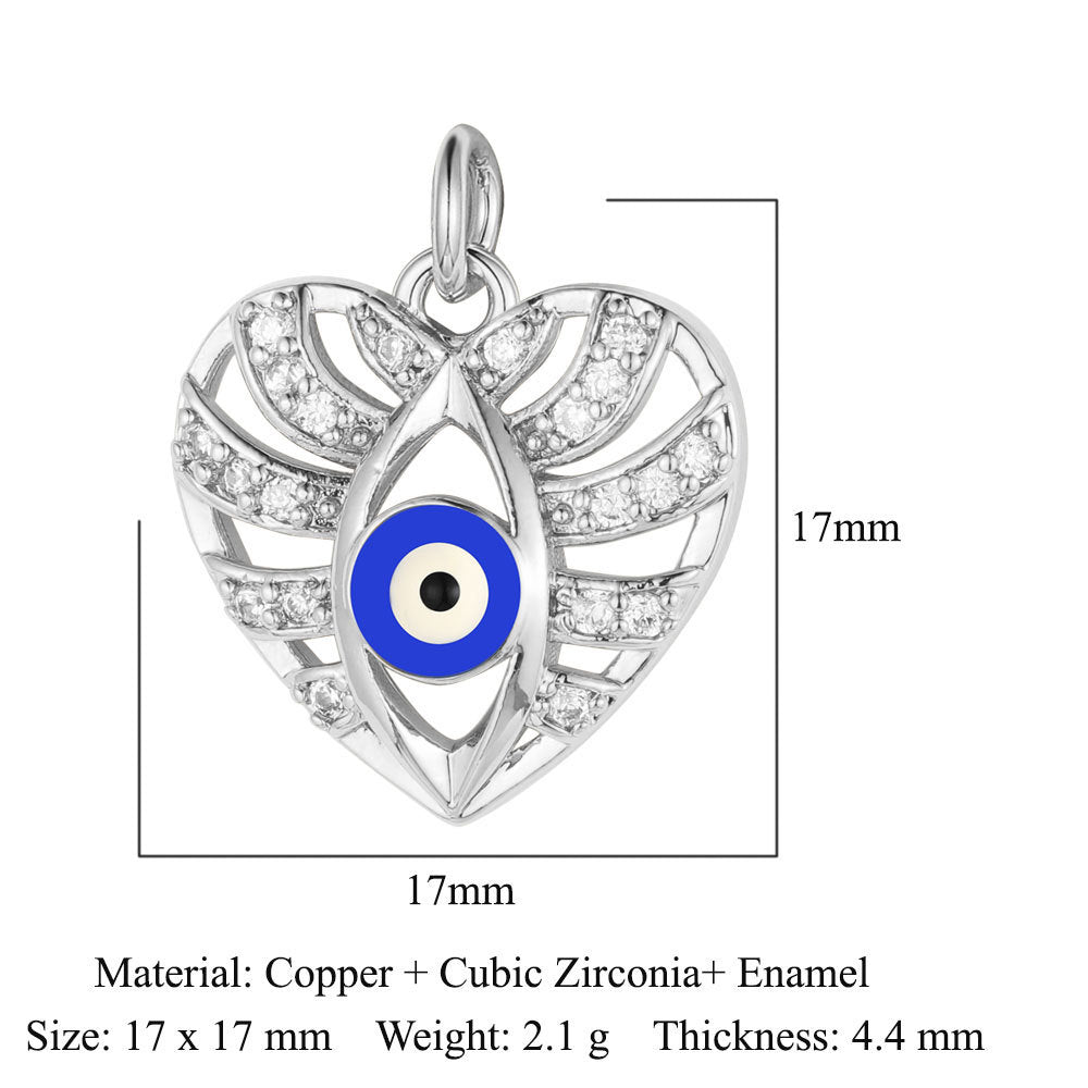 Heartbeat Eyes Mom Copper Zircon Pendant