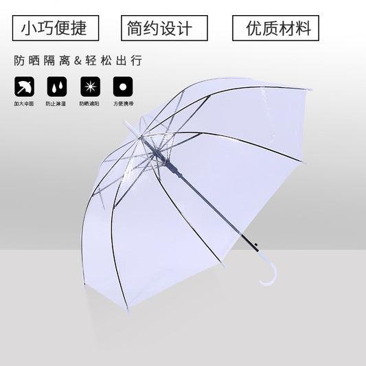 Transparent Double-Person Umbrella 8 Ribs Automatic