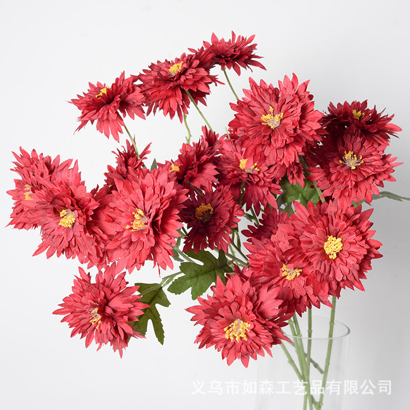 Artificial flower 5 flame chrysanthemum