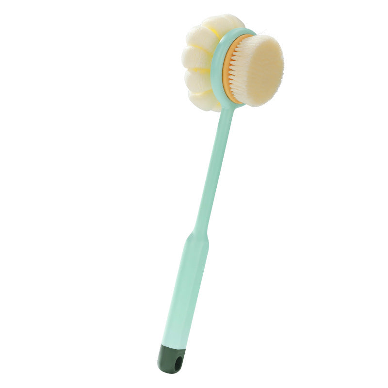 Double-Sided Soft Bristle Long Handle Bath Brush