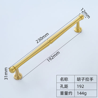 Brass handle for French cabinet door