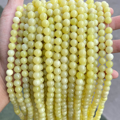 Natural Qingti Milk Cover Xiuyu Round Beads Sapphire Loose Beads