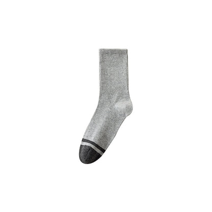 Double-Stitch Cotton Men's Mid-Calf Socks