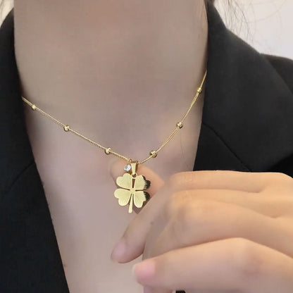 Four-leaf clover necklace