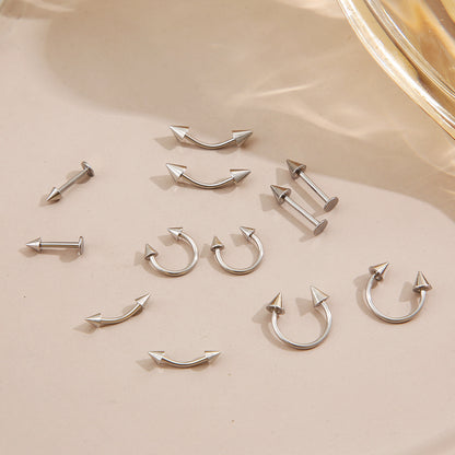 12 piercing mixed set nose studs