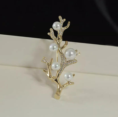 Delicate Fruit Tree Brooch