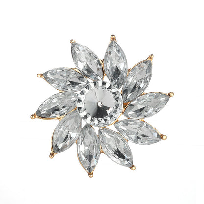 Acrylic Brooch Rhinestone Inlaid Pin