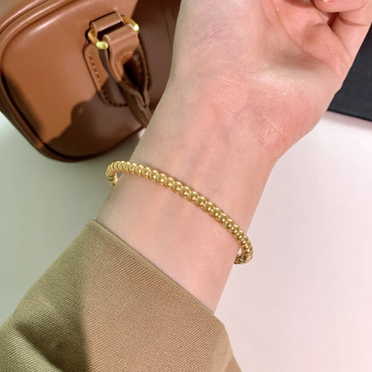 Gold plain ring bracelet