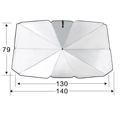 Umbrella-Style Car Sunshade Foldable Heat Insulation