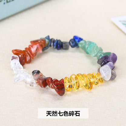 Colorful crystal gravel bracelet elastic