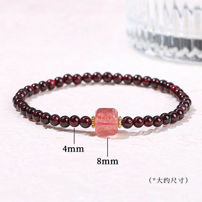 Natural garnet purple sand Pixiu bracelet