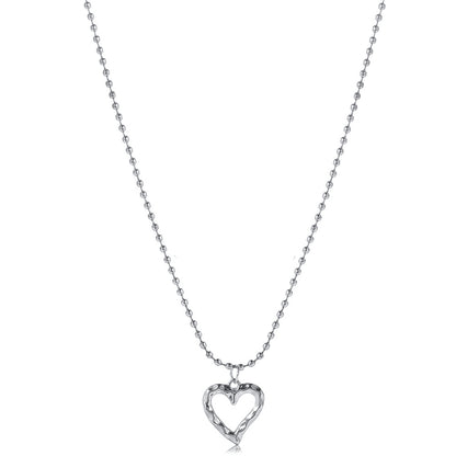 Hollow Heart Pendant Y2K Necklace