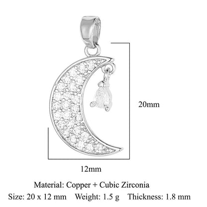 Sun Moon Star Universe Copper Zircon Pendant