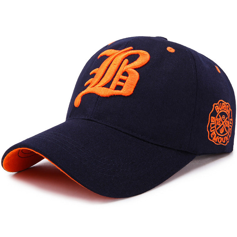 Korean Style Embroidered Letter Duckbill Cap