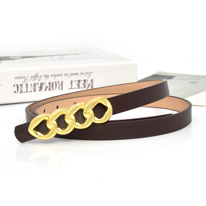 Women's Belt Casual Versatile Patent Leather