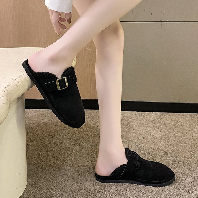 Fleece thermal casual slippers