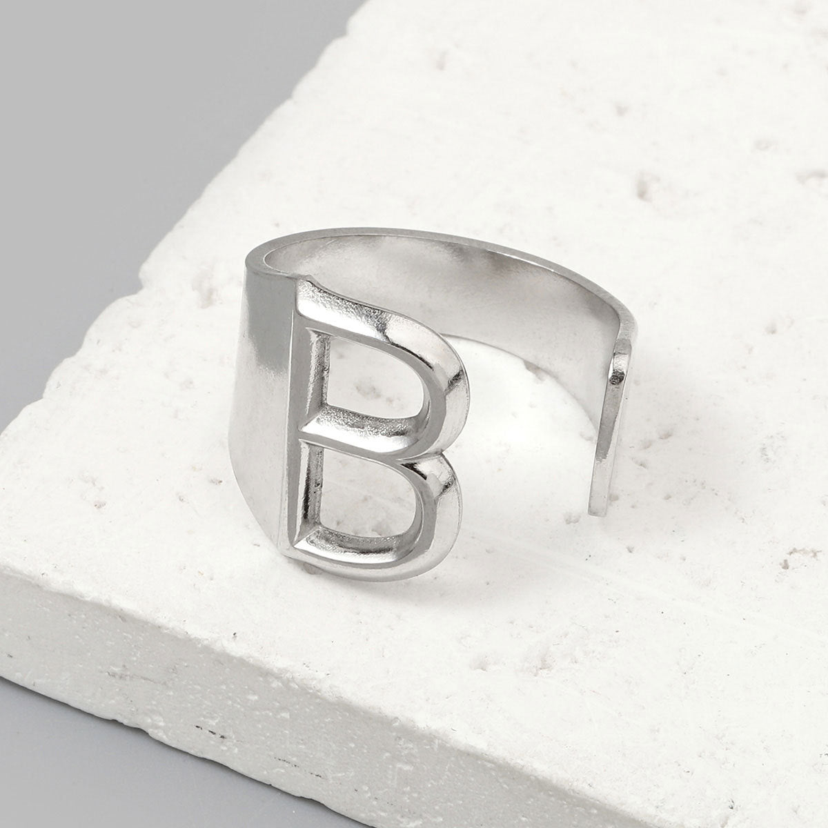 Titanium steel 26 English letter ring