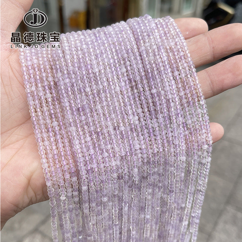 2 * 3Mm purple jade cut abacus beads amethyst beads loose beads