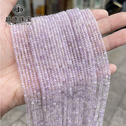 2 * 3Mm purple jade cut abacus beads amethyst beads loose beads