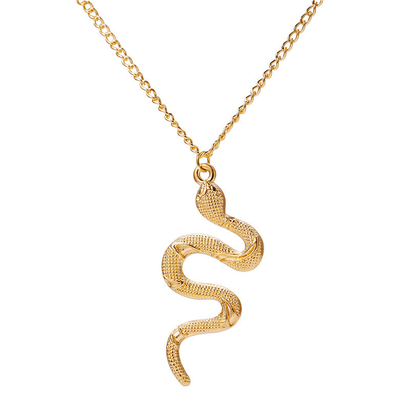 Alloy Snake Pendant Necklace Clavicle Chain