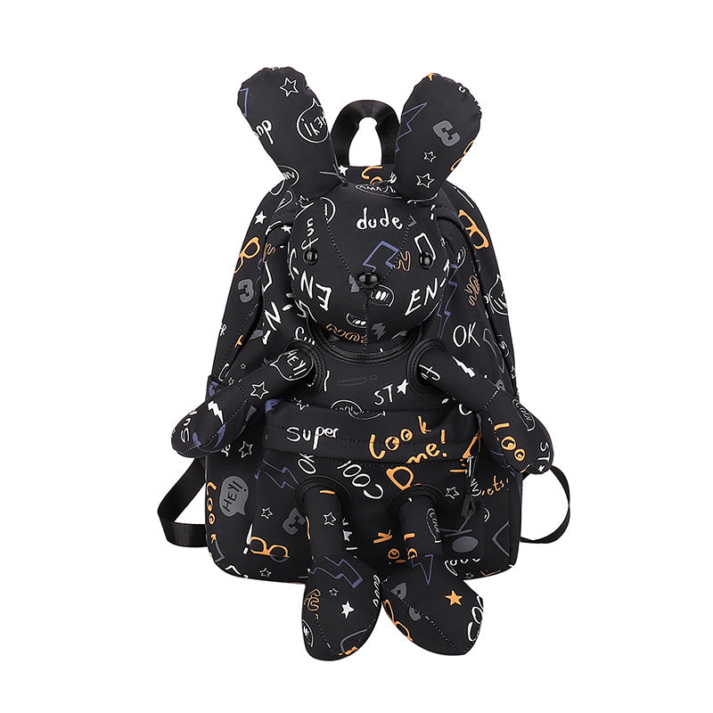 Personalized cute rabbit doll new backpack