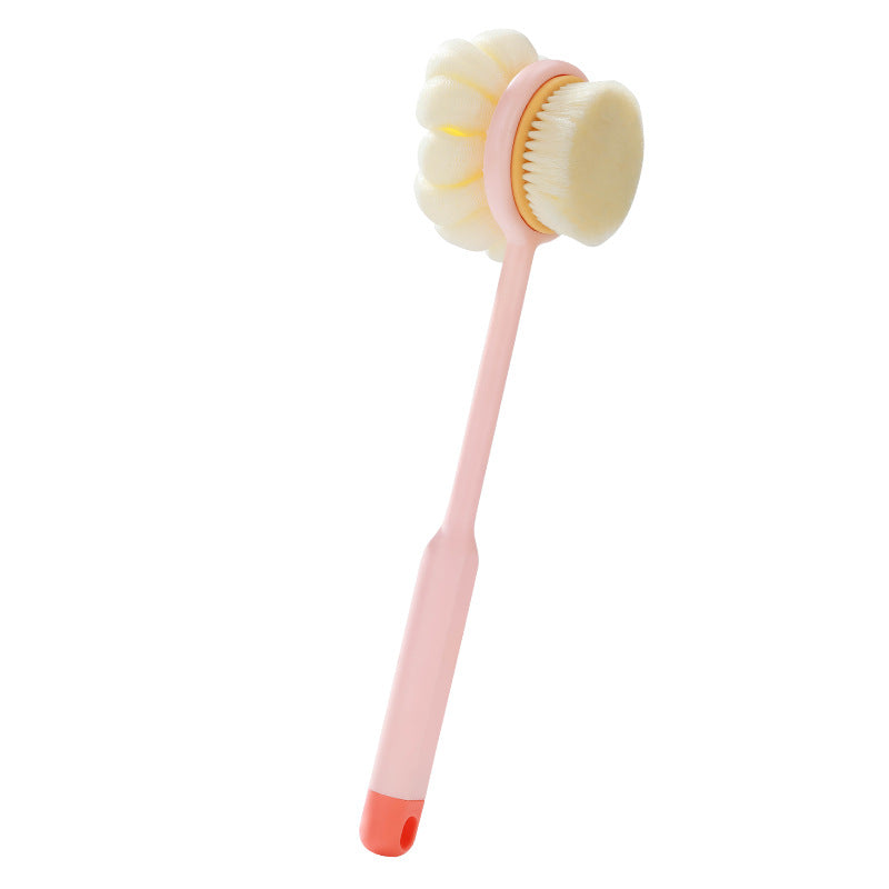 Double-Sided Soft Bristle Long Handle Bath Brush