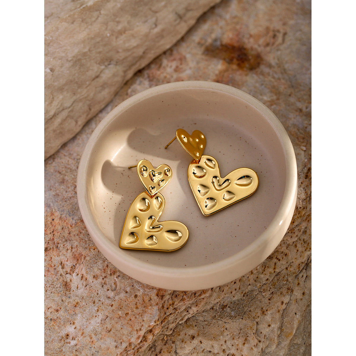 European and American heart earrings