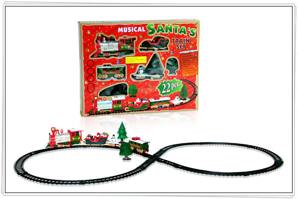 Christmas Electric Track Car Assembly Toy for Kids