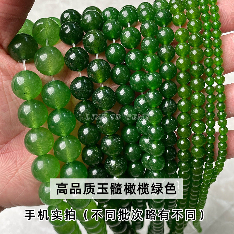 Hetian jasper color chalcedony loose beads