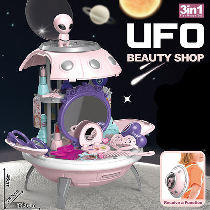 Dress-Up Burger Medical Tools UFO Planet Projection Storage Backpack Pretend Play Toy