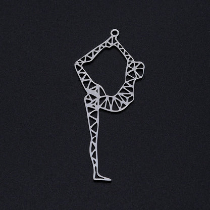 3 pcs/bag stainless steel fashion dancer pendant accessories