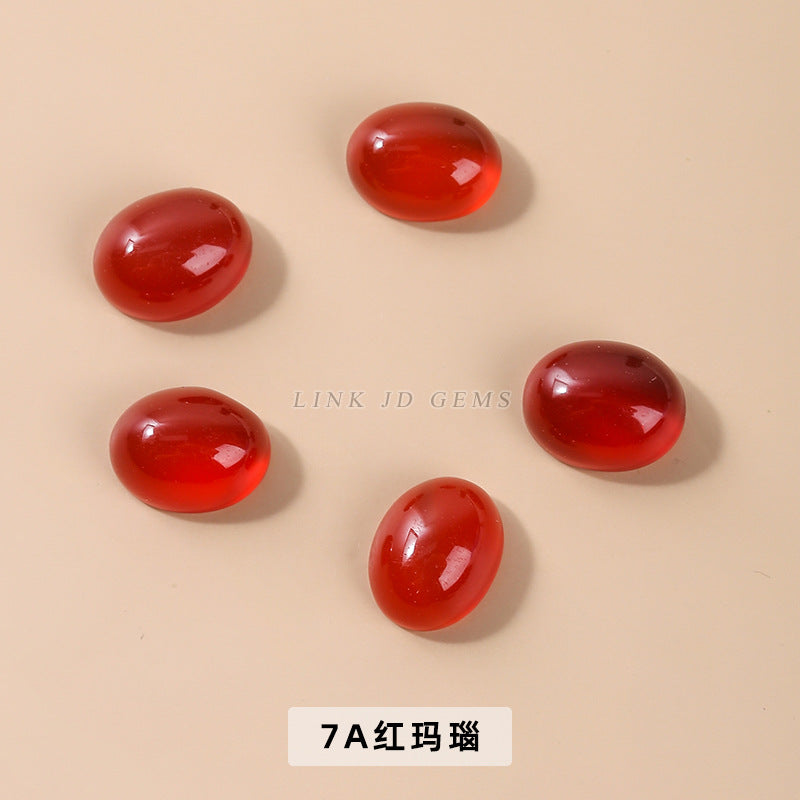 Polychrome agate oval ring loose beads