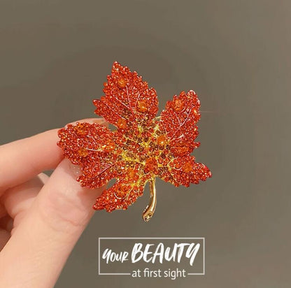 Red Maple Brooch